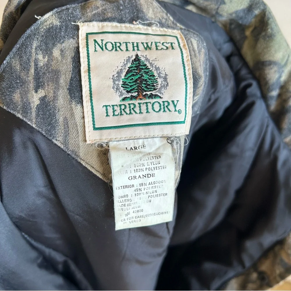 Mossy Oak Breakup Camouflage Brown Northwest Territory Large Bomber Jacket‎